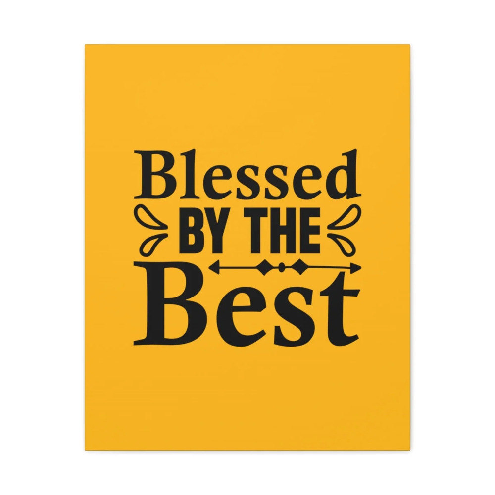 Scripture Walls Blessed By The Best Orange Philippians 4:19 Bible Canvas